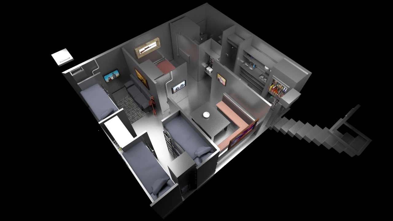 DEFCON 3 middle Underground Bunker floor plan